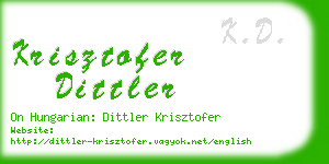 krisztofer dittler business card